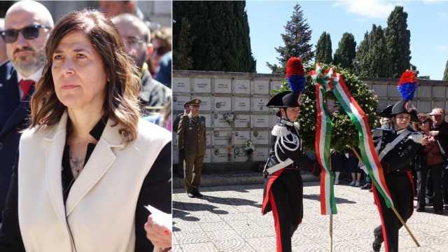 Nuoro, la presidente Todde alle celebrazioni del 25 aprile: "Vivere in democrazia un privilegio"